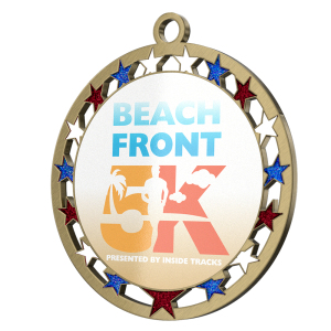 5K Medal Design - Stars and Beach Theme