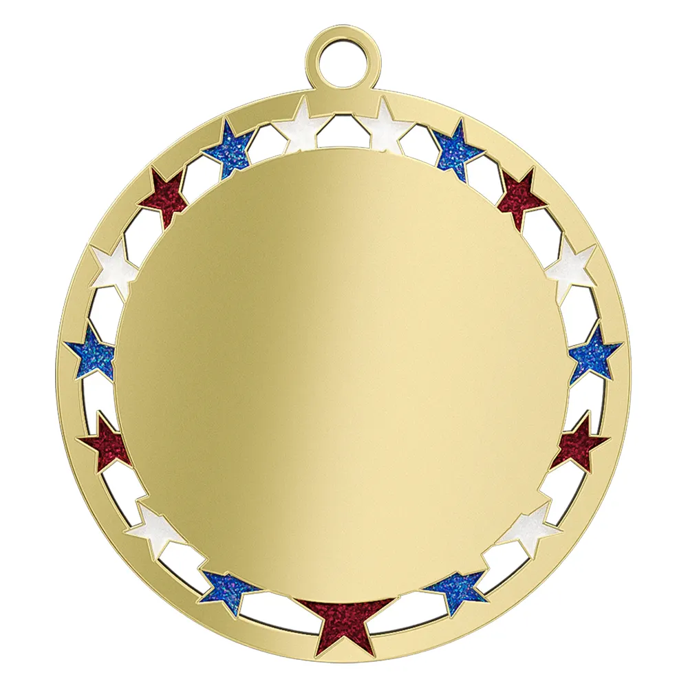 5K Medal Design - Stars and Beach Theme shiny gold 5K Medal Design - Stars and Beach Theme shiny gold