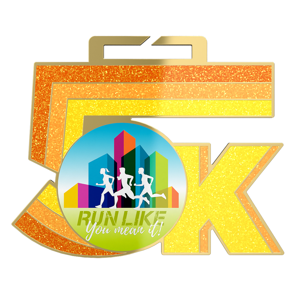Custom 5K Race Medals front