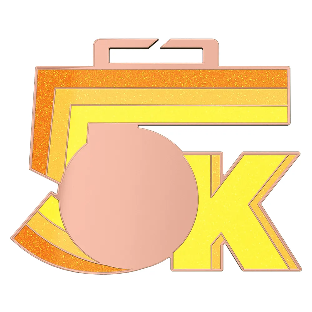 Custom 5K Race Medals shiny copper Custom 5K Race Medals shiny copper