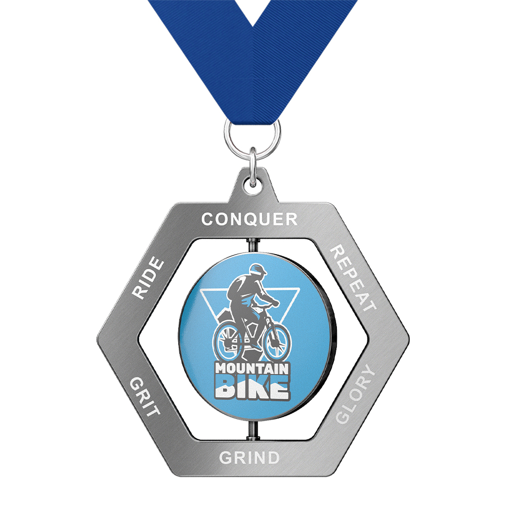 Mountain Bike Medal with ribbon