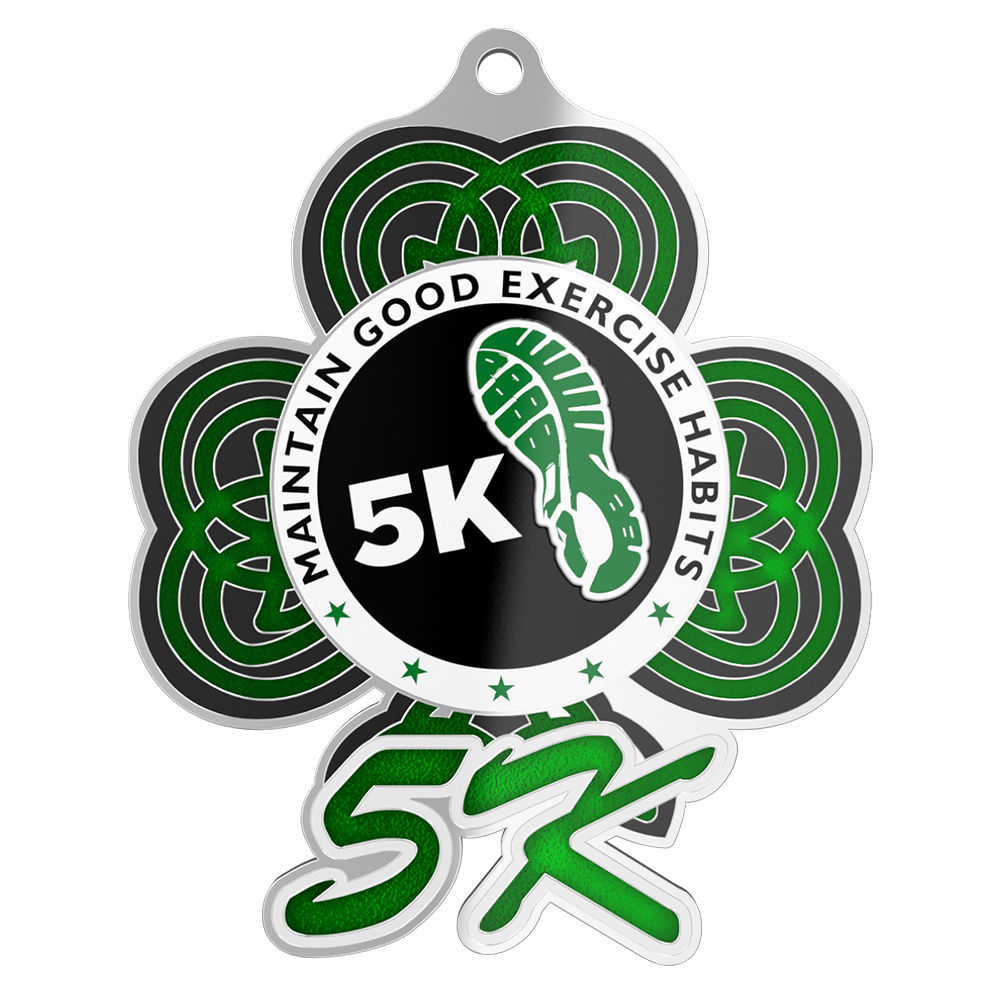 Shamrock 5K Running Medal front