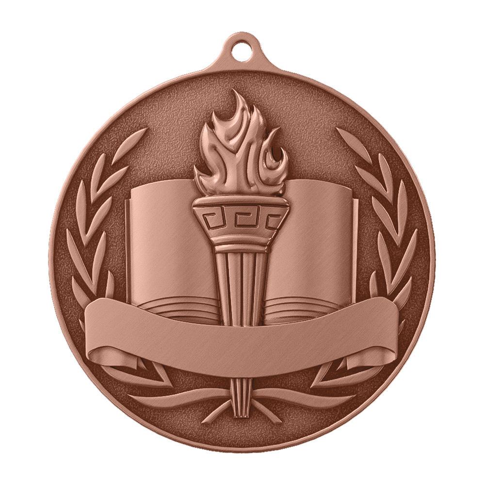 Book Banner Medal antique copper