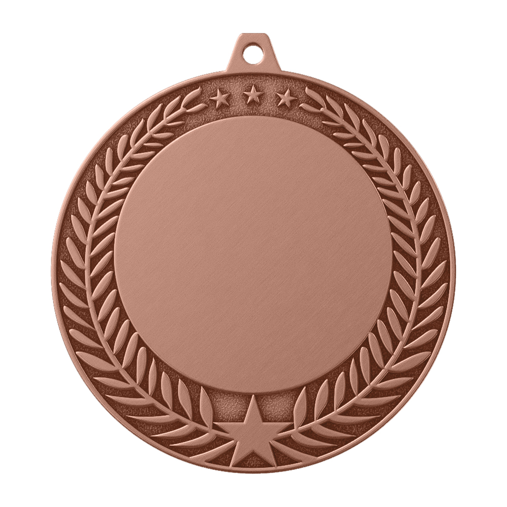 Laurel Leaf Basketball Champion Medal antique copper