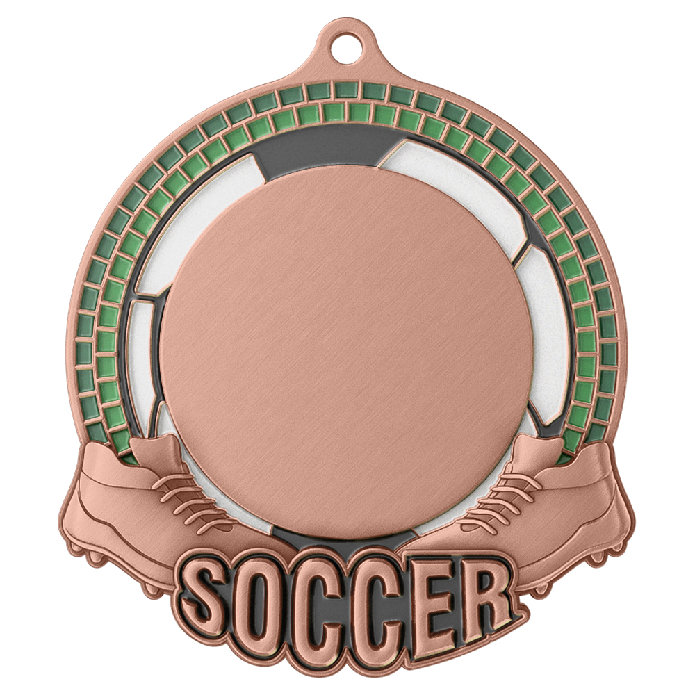 Customized high quality personalized football medals antique copper