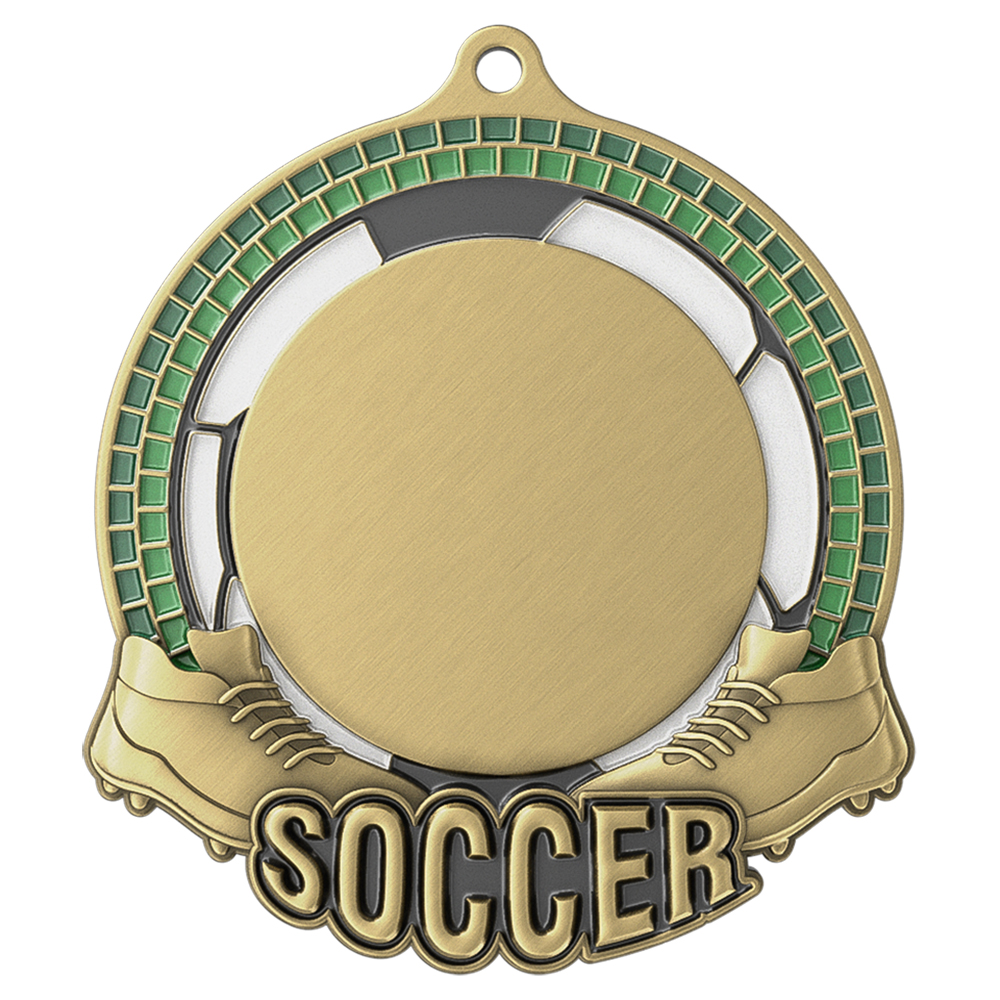 Customized high quality personalized football medals antique gold