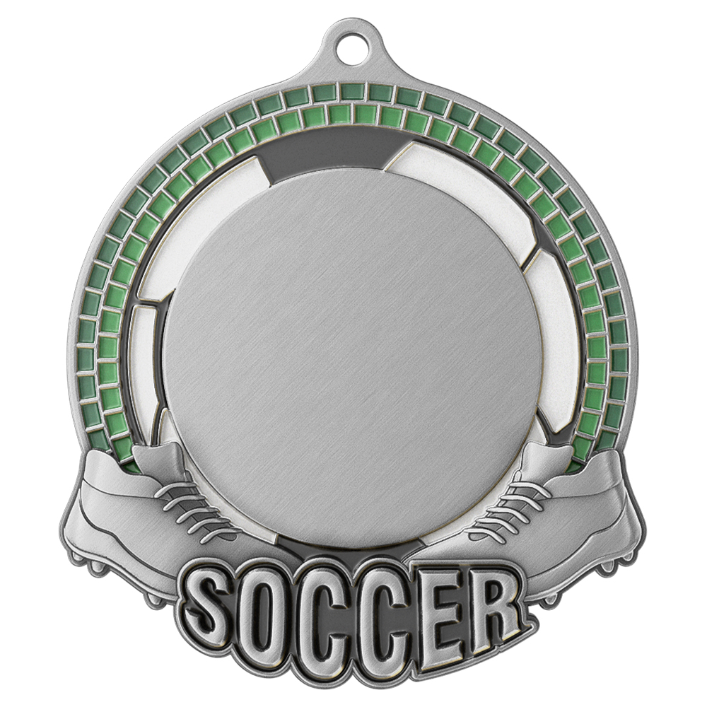 Customized high quality personalized football medals antique silver