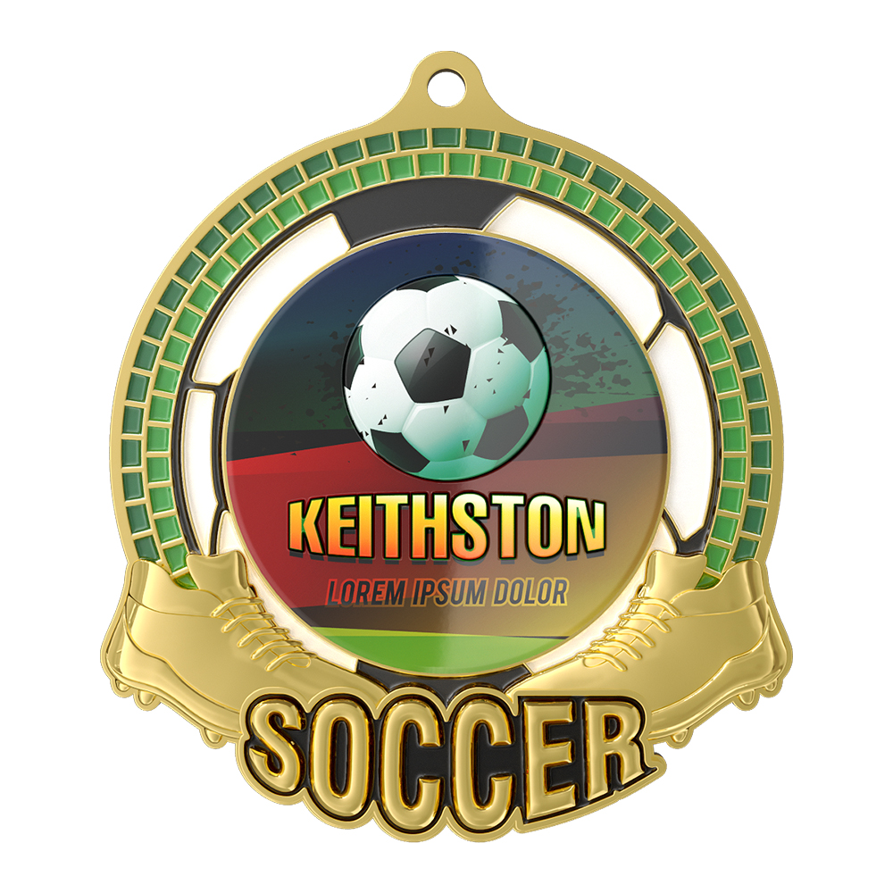 Customized high quality personalized football medals front