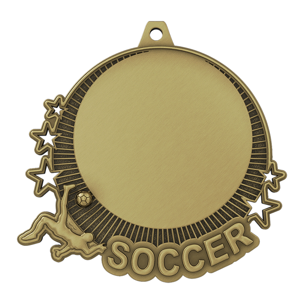 Football Club Team Medal antique gold