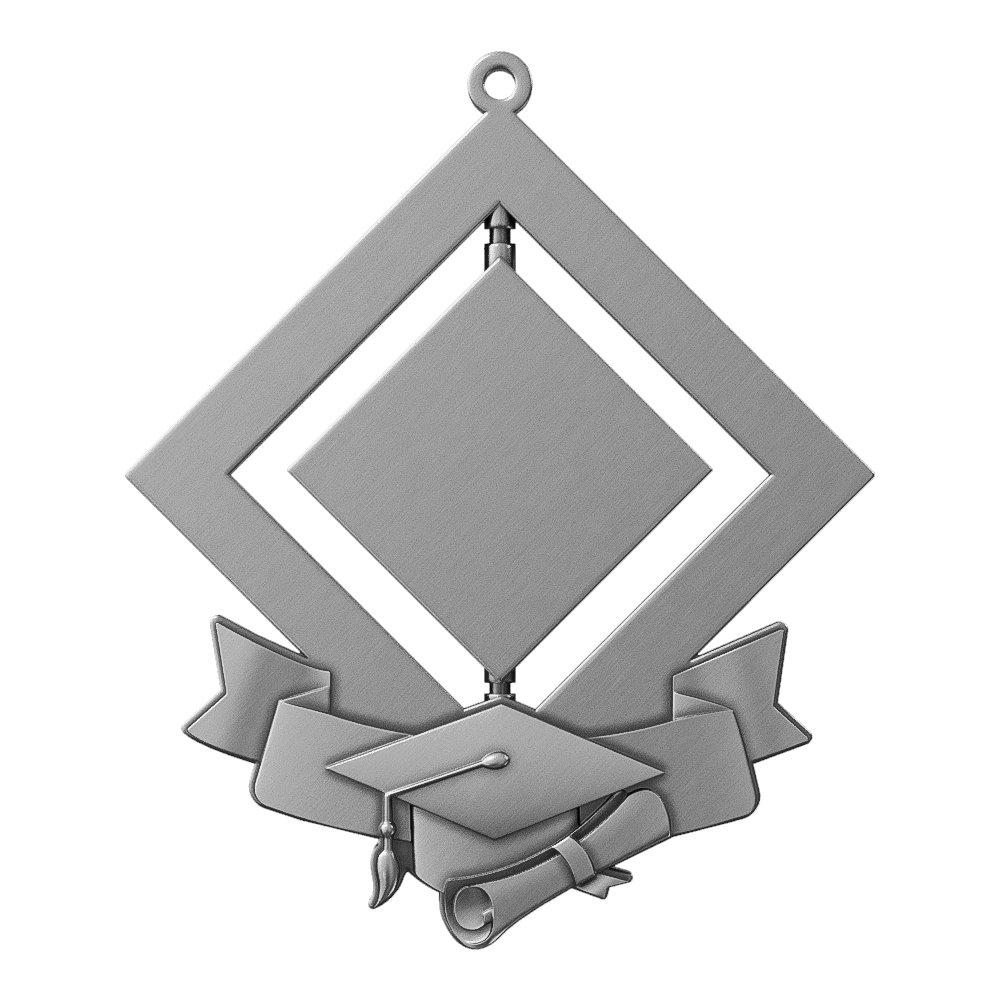 Rotating Honours Graduation Medal antique silver Rotating Honours Graduation Medal antique silver