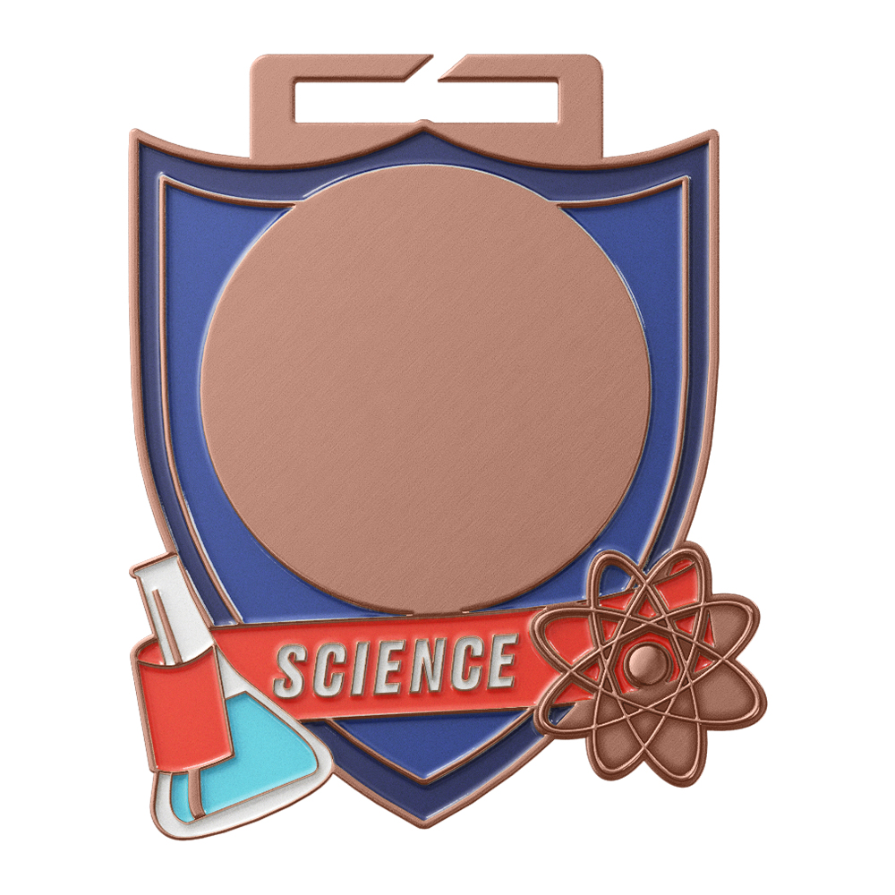 Science Shield Honour Medal antique copper Science Shield Honour Medal antique copper