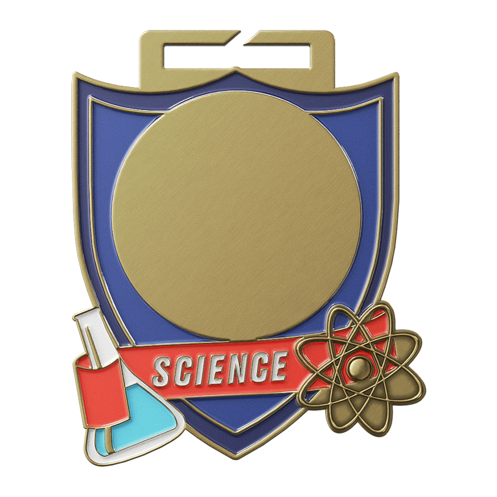 Science Shield Honour Medal antique gold Science Shield Honour Medal antique gold