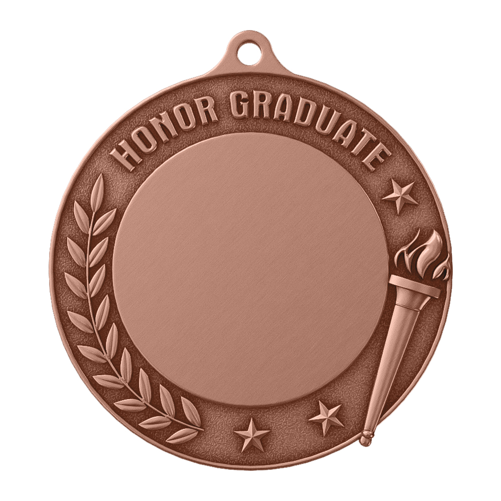 Torch Branch Honours Graduation Medal antique copper
