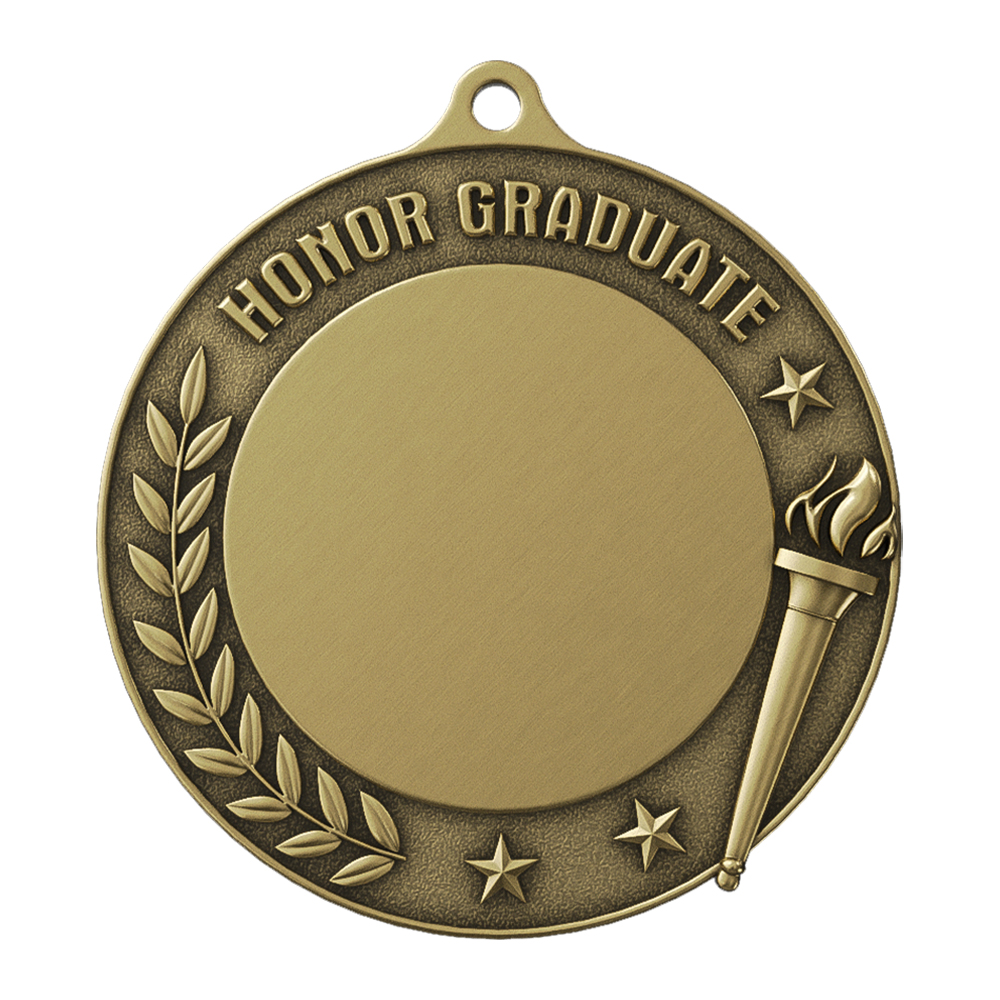 Torch Branch Honours Graduation Medal antique gold