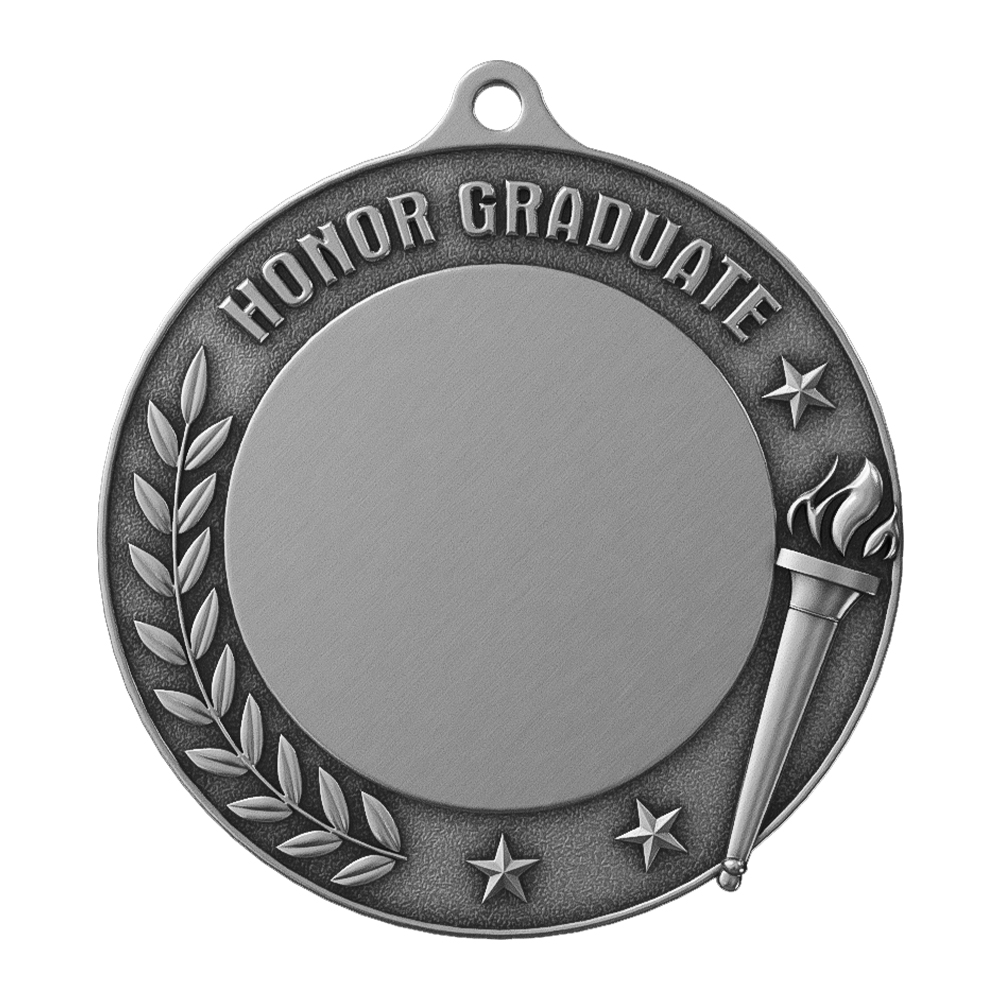 Torch Branch Honours Graduation Medal antique silver