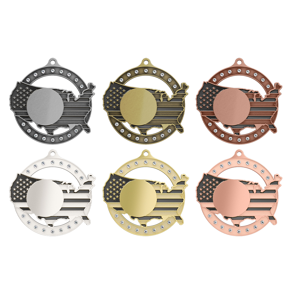 Custom Medals with Rhinestones All