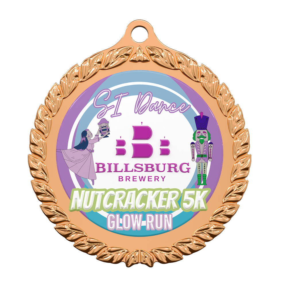 Award 3D Leaf Edge Custom Medals front