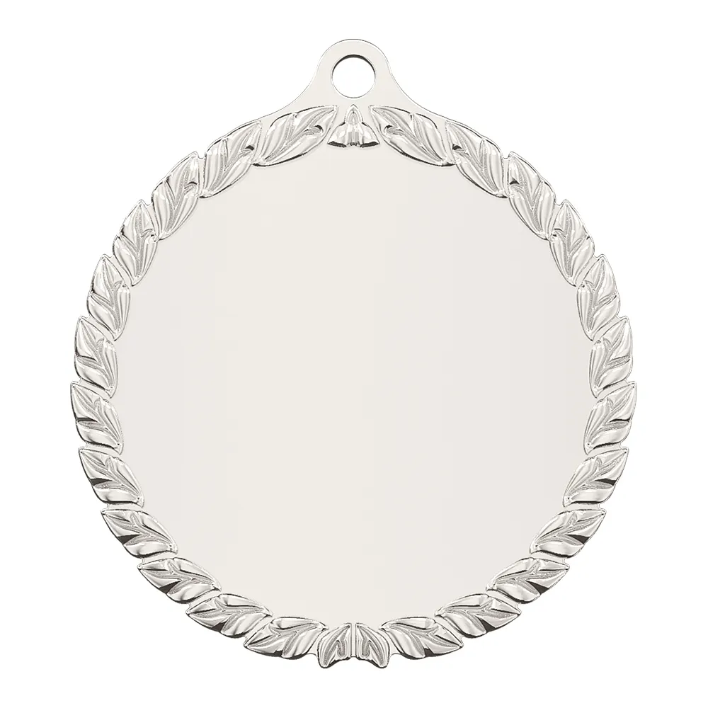 Award 3D Leaf Edge Custom Medals shiny silver Award 3D Leaf Edge Custom Medals shiny silver