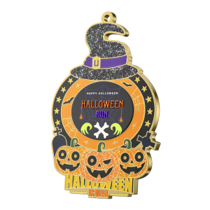 Custom Halloween Run Glitter Medal