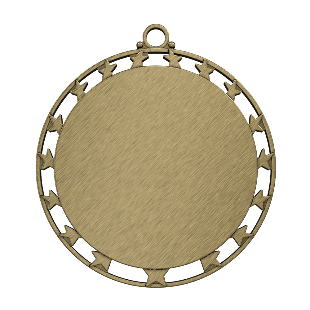 BEACH FRONT 5K Medal antique gold