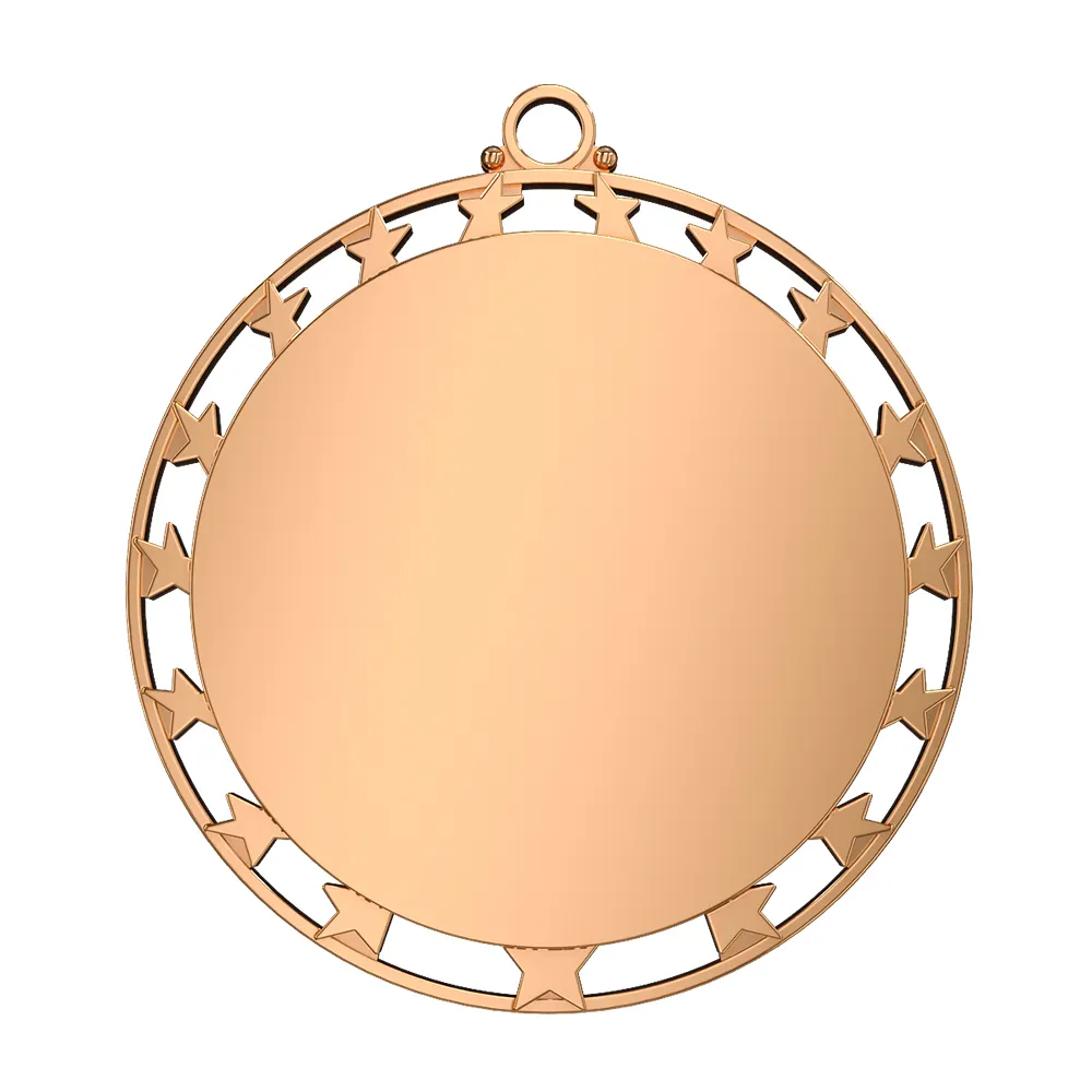 Custom Star Cut-out Medal shiny copper Custom Star Cut-out Medal shiny copper