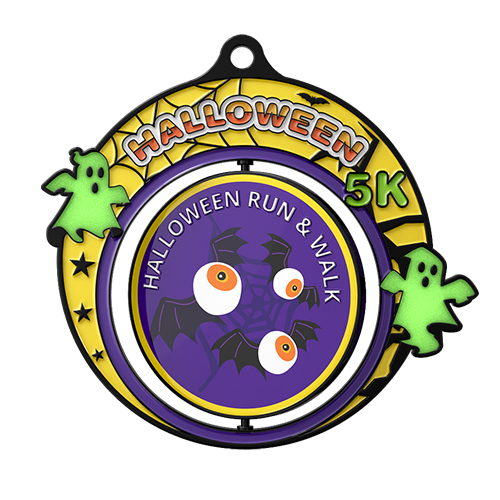 Halloween Custom Spinner Running Medal