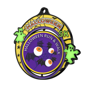Halloween Custom Spinner Running Medal
