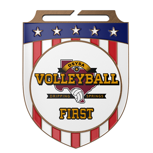 Shield Flag Volleyball Medals