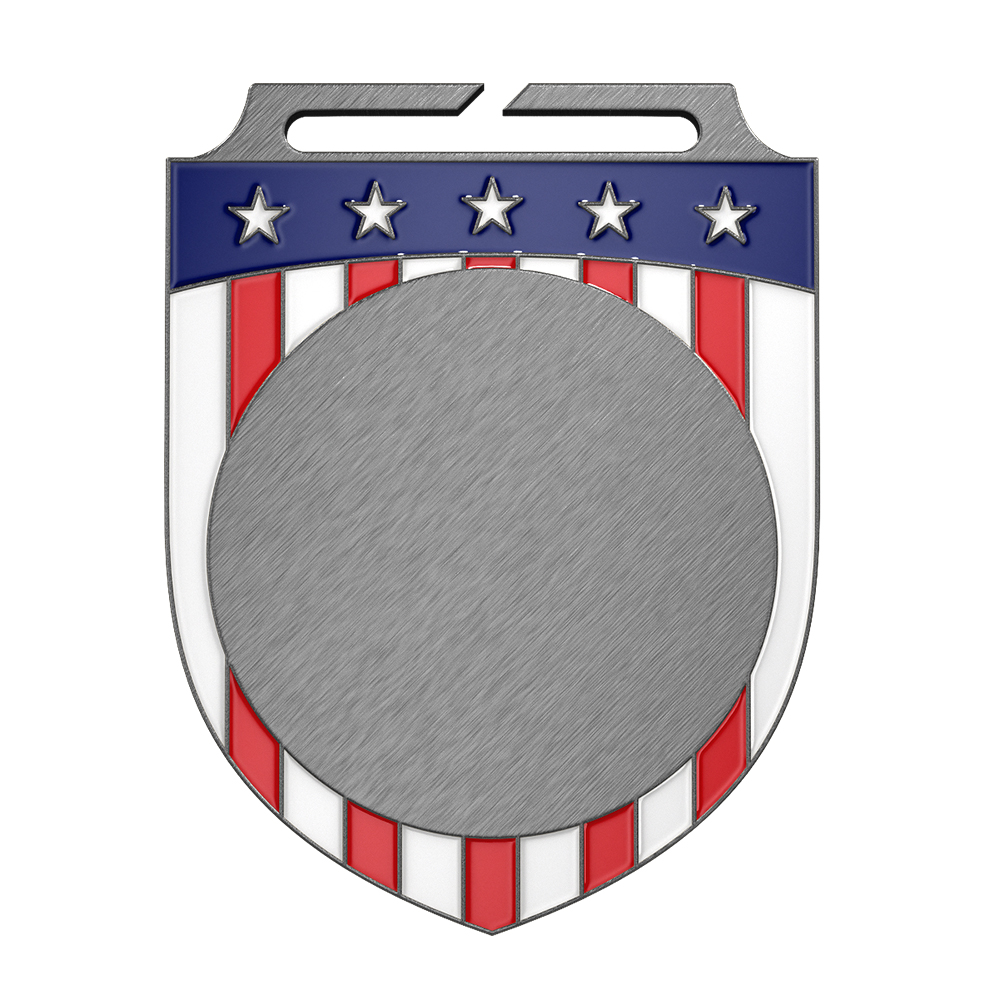 Custom International Baseball Medal antique silver