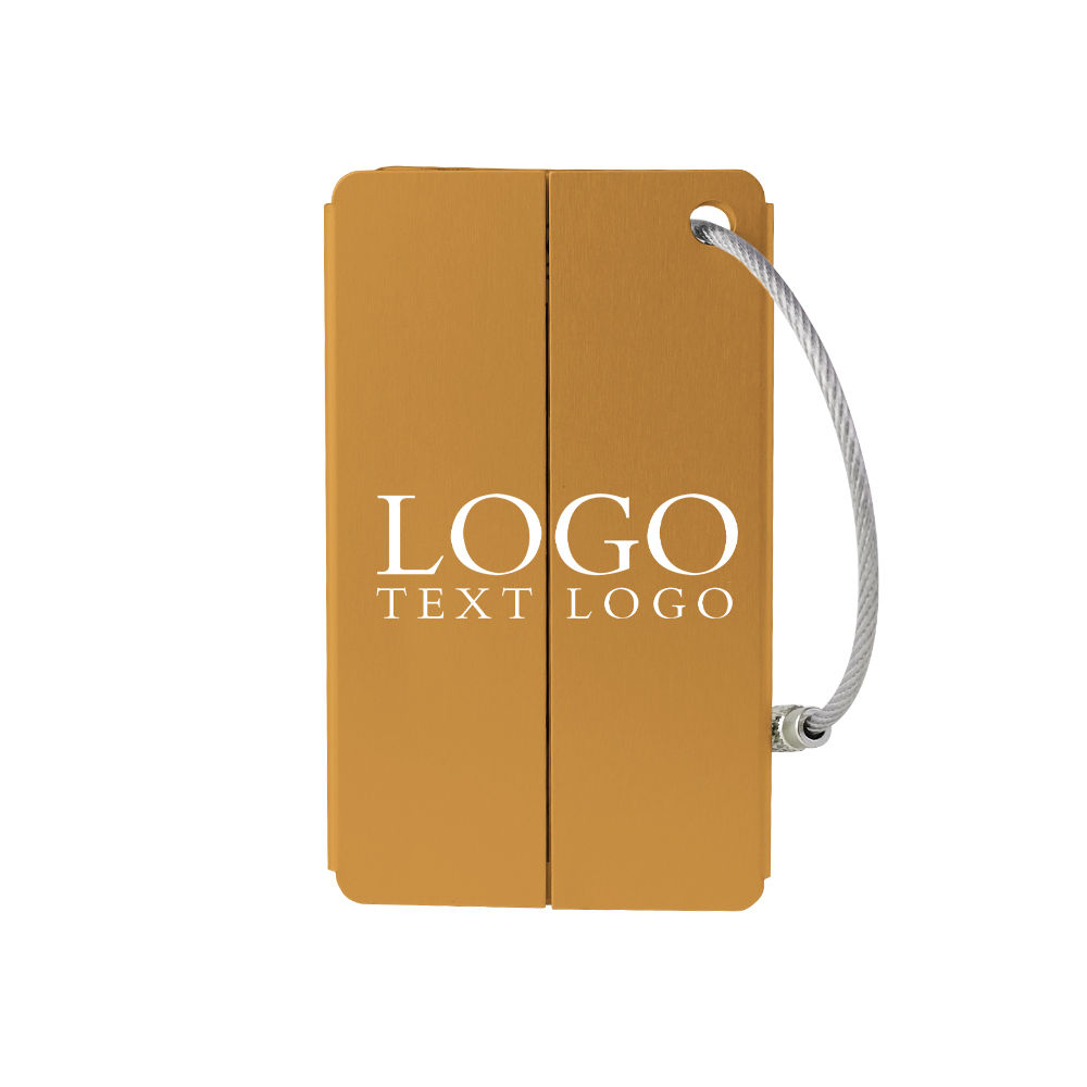 Playful Smile Luggage Tags Personalized Yellow with logo