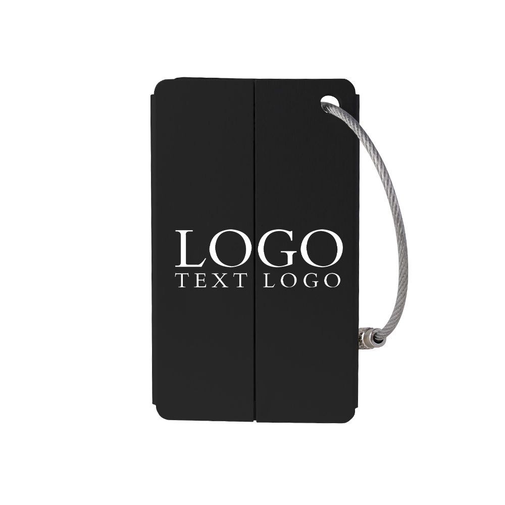 Playful Smile Luggage Tags Personalized Black with logo