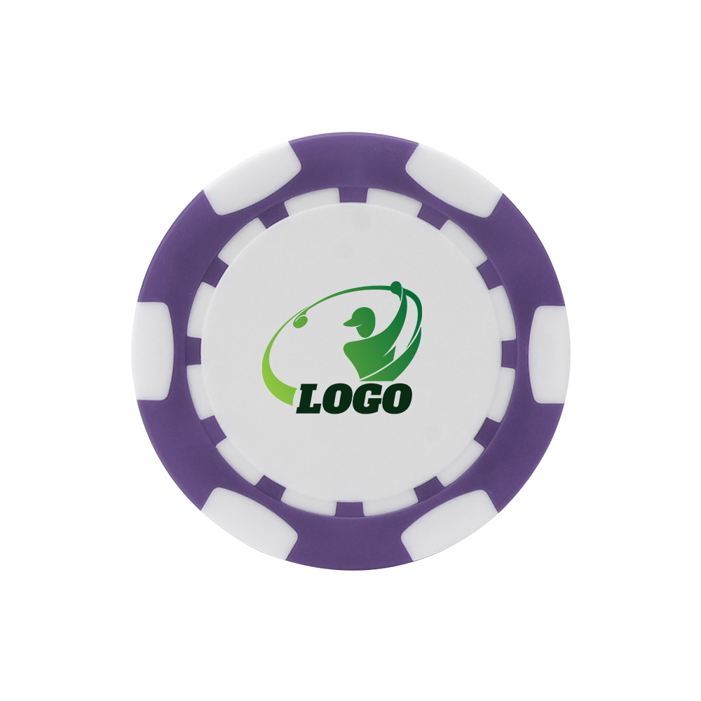 Colorful Custom Stylish Golf Chip Purple with Logo