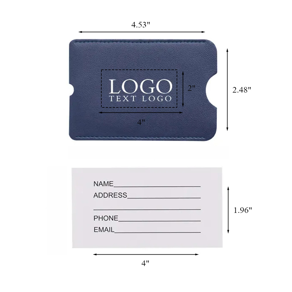 PU Leather Luggage Tag with Loop Strap