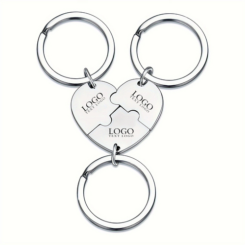3-Piece Heart Puzzle Keychain