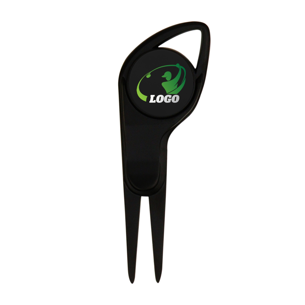 Unique Multifunctional Custom Golf Divot with Ball Markers Black with Logo Unique Multifunctional Custom Golf Divot with Ball Markers Black with Logo