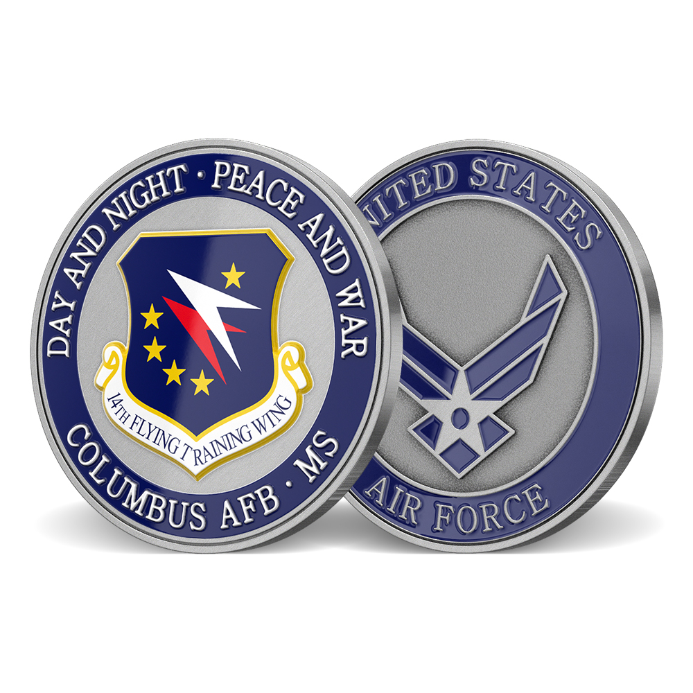 USAF 14th Flying Training Wing Custom Challenge Coins