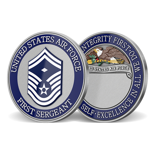 US Air Force First Sergeant E-8 aangepaste munt