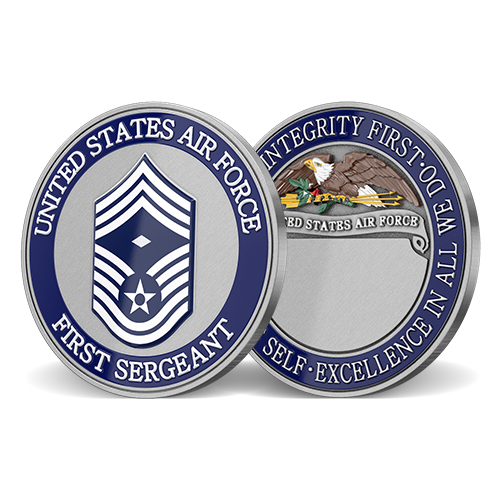 US Air Force First Sergeant E-9 aangepaste munt