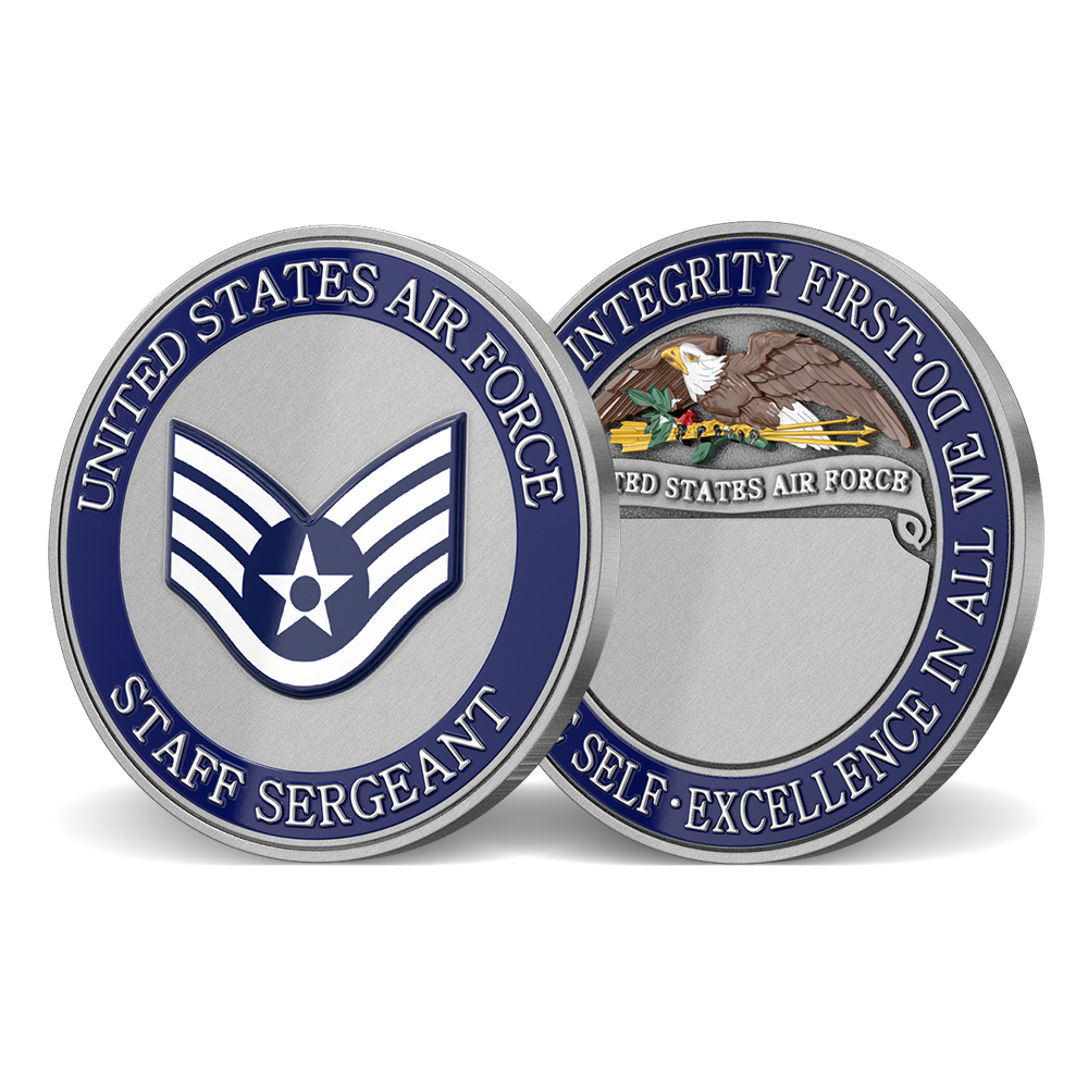 U.S. Air Force Staff Sergeant Custom Challenge Coins