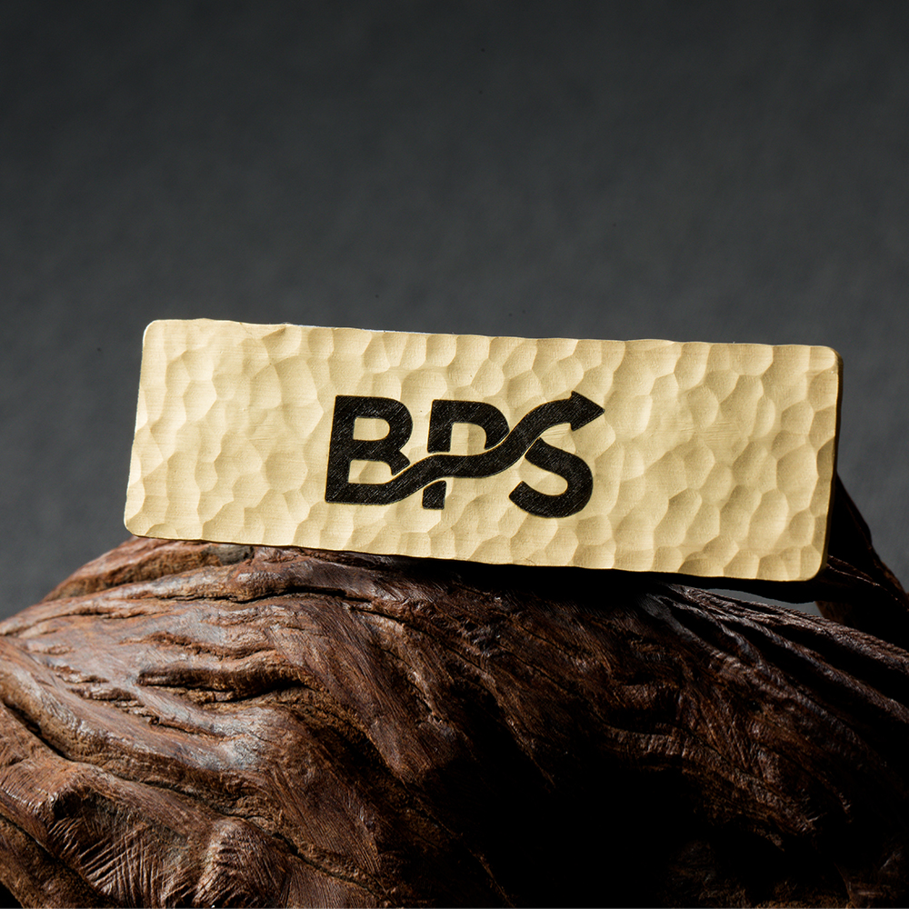 Frame Rectangle Hand Hammered Cool Name Tags