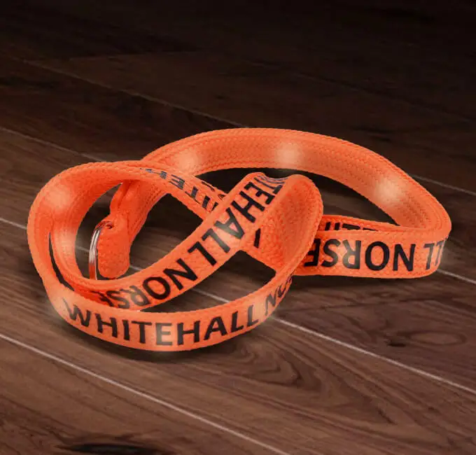 Lysende rørformede lanyards