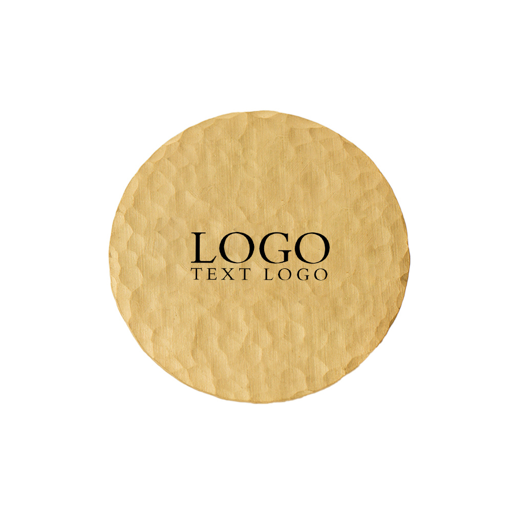 Circle Hand Hammered Cool Name Tags Logo