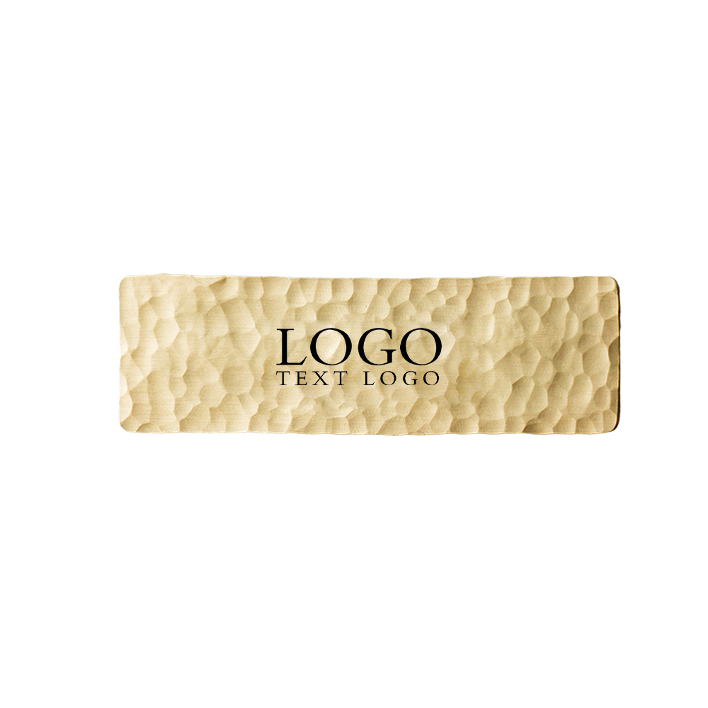 Frame Rectangle Hand Hammered Cool Name Tags Logo