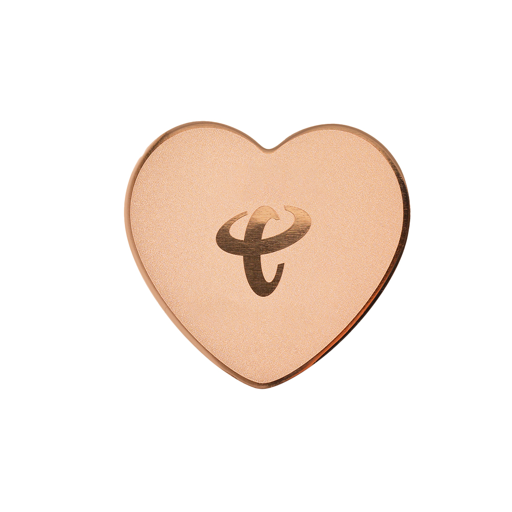 Heart Metal Professional Name Badges Front