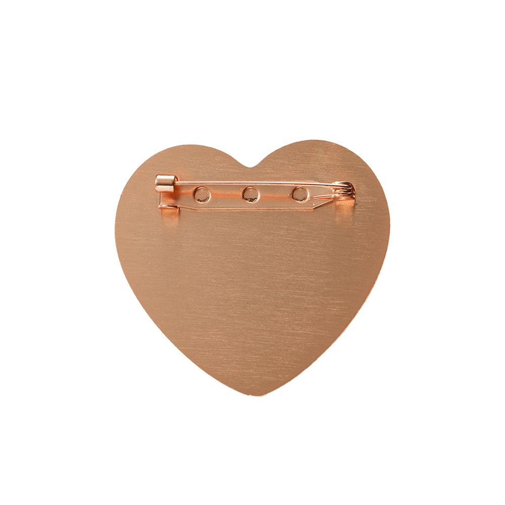 Heart Metal Professional Name Badges Back