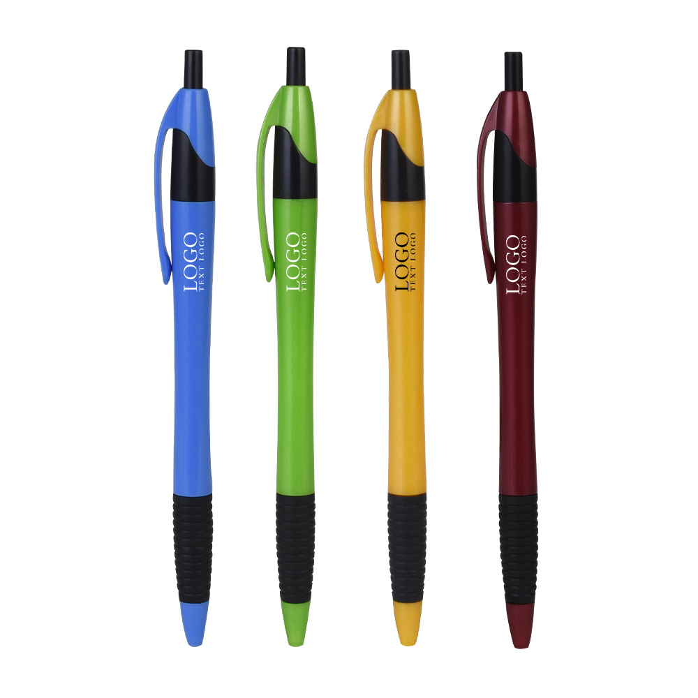 Gepersonaliseerde Click Plastic Bedrukte Gripped Slimster Pennen alle kleuren