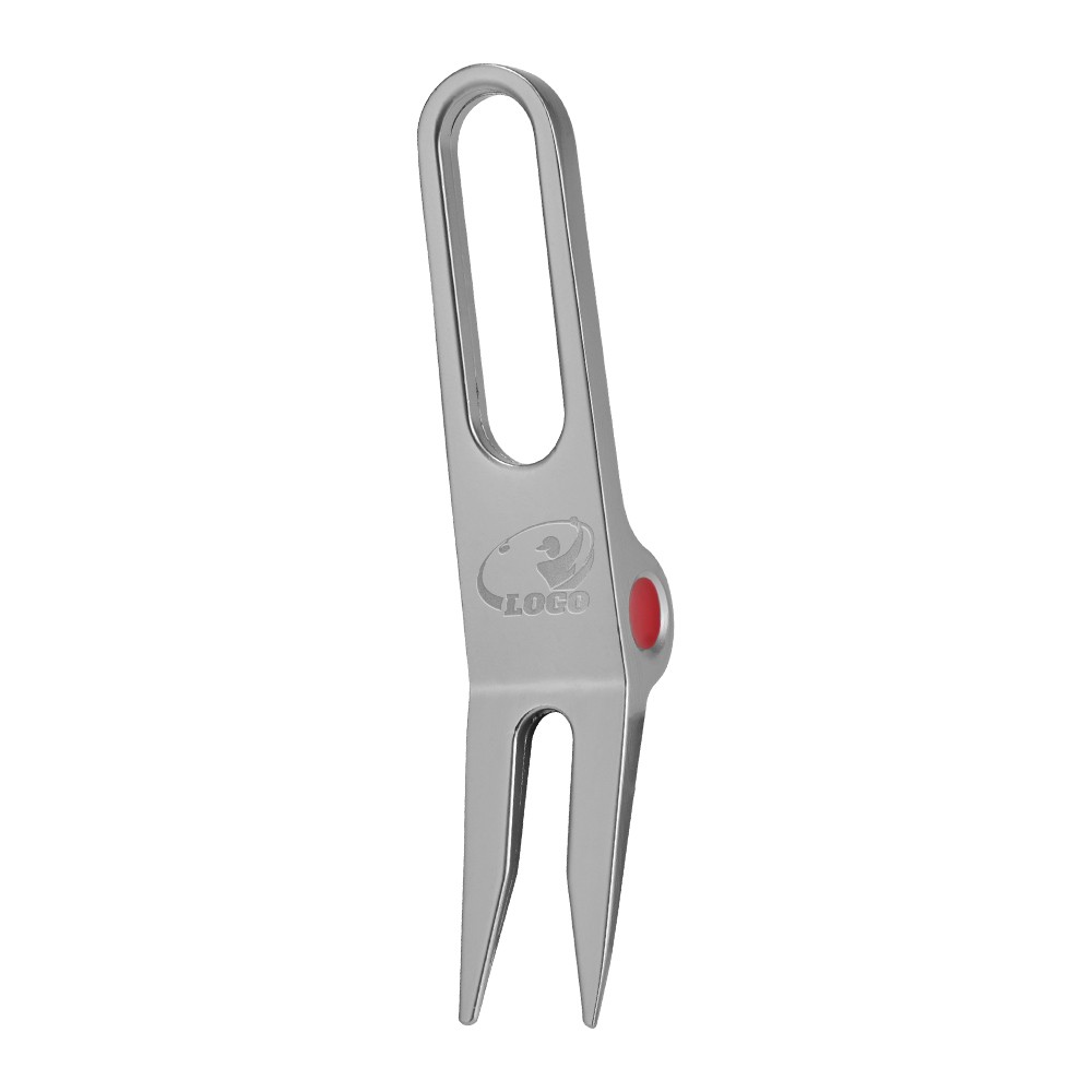 Sleek Custom Golf Divot Repair Tool Silver with Logo Sleek Custom Golf Divot Repair Tool Silver with Logo