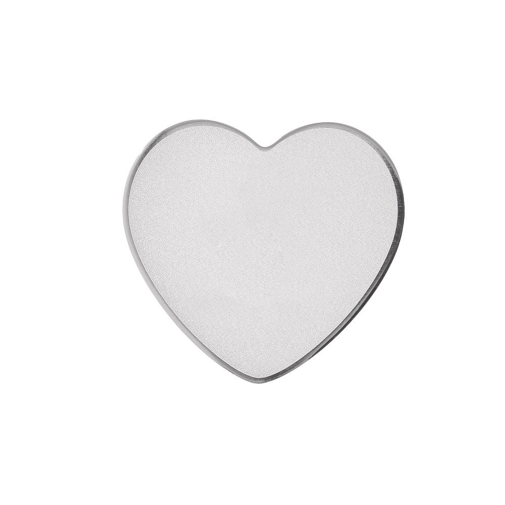 Heart Metal Professional Name Badges Sliver