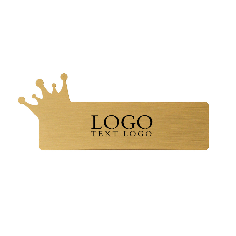 Solid Crown Brushed Matte Name Tags For Work Logo