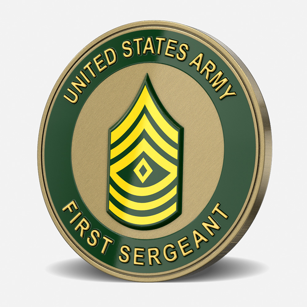 US Army First Sergeant Engravable Coin